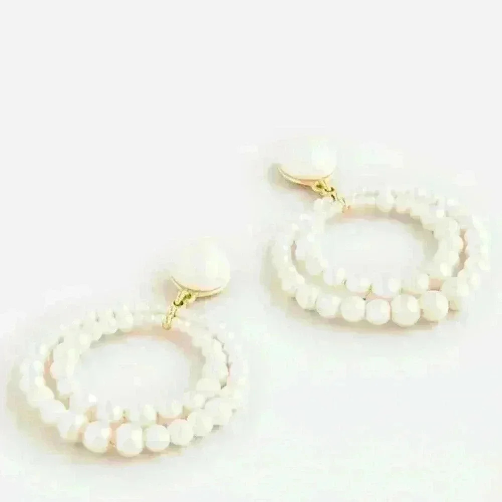 J Crew Double Layered Pearl Earrings